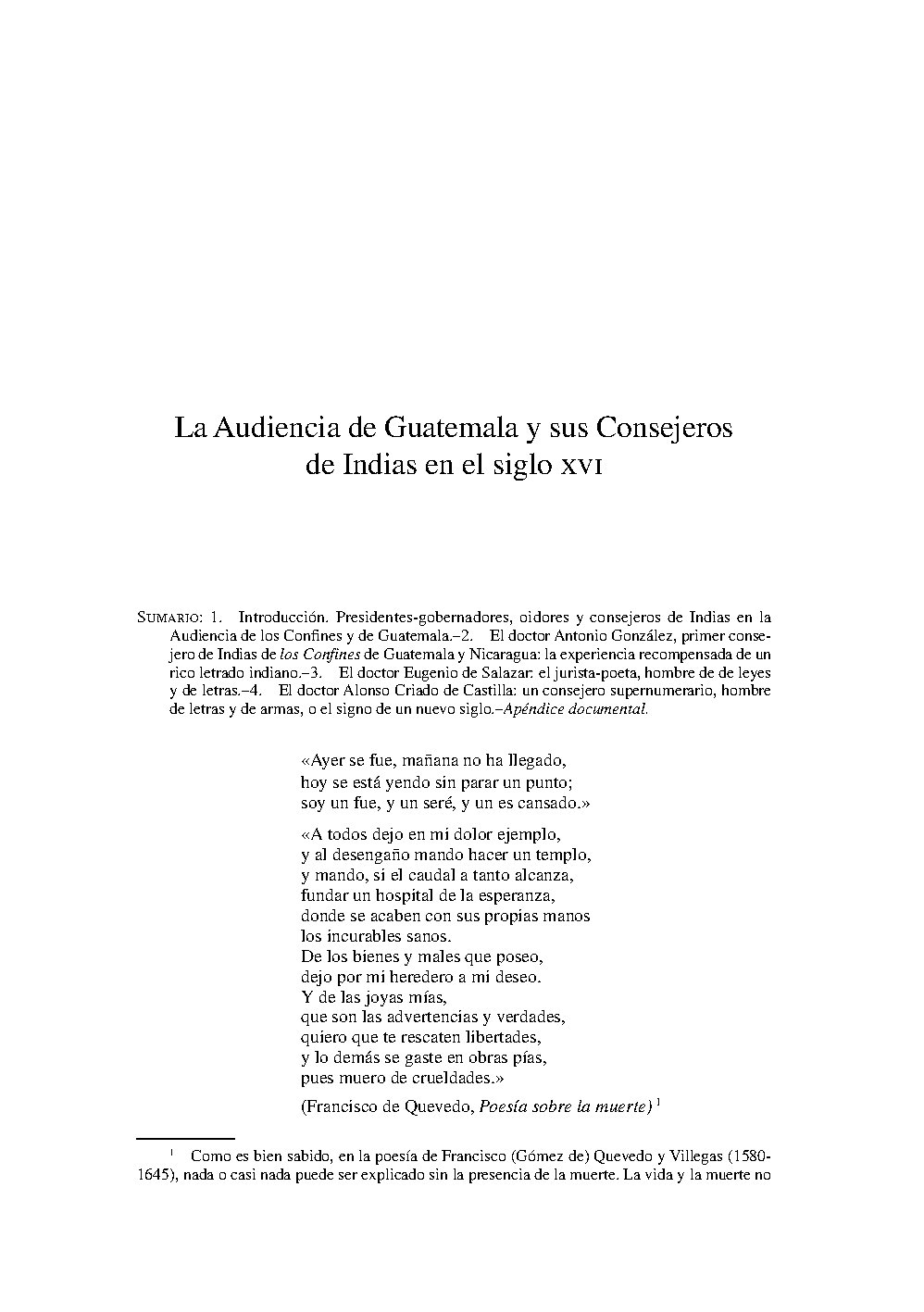 Vallejo. Audiencia de Guatemala y Consejeros de Indias