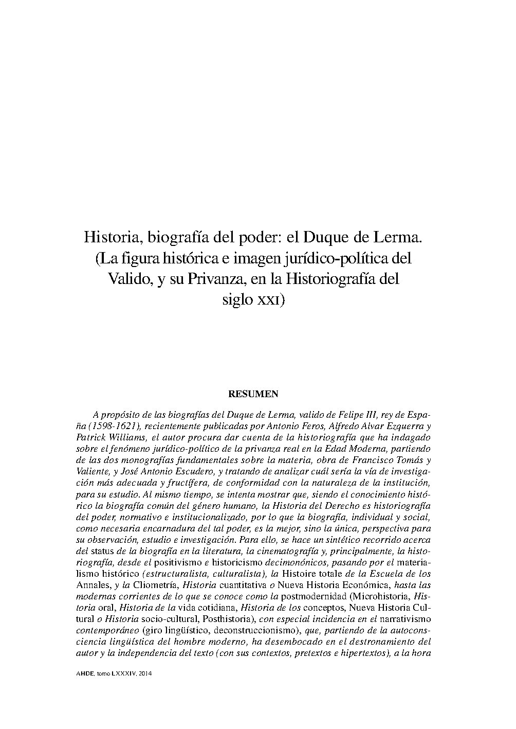 Vallejo. Duque de Lerma