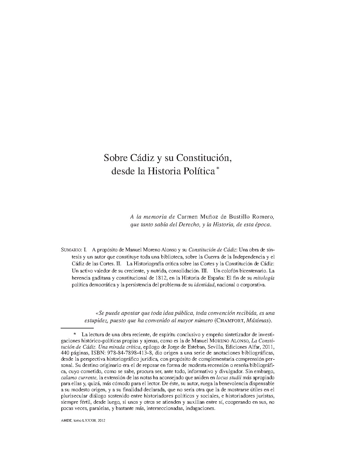 Vallejo. Sobre Cádiz y su Constitución