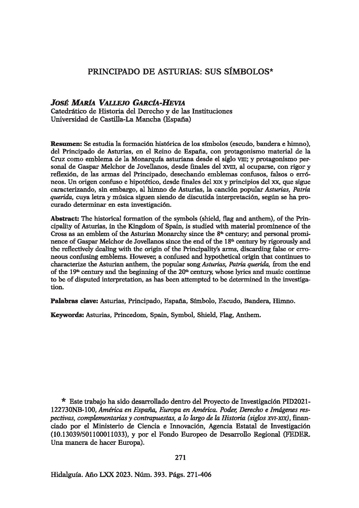 Vallejo. Principado de Asturias Ext